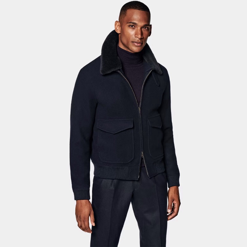 LONDON FOG Mens Wool Blend Car Coat