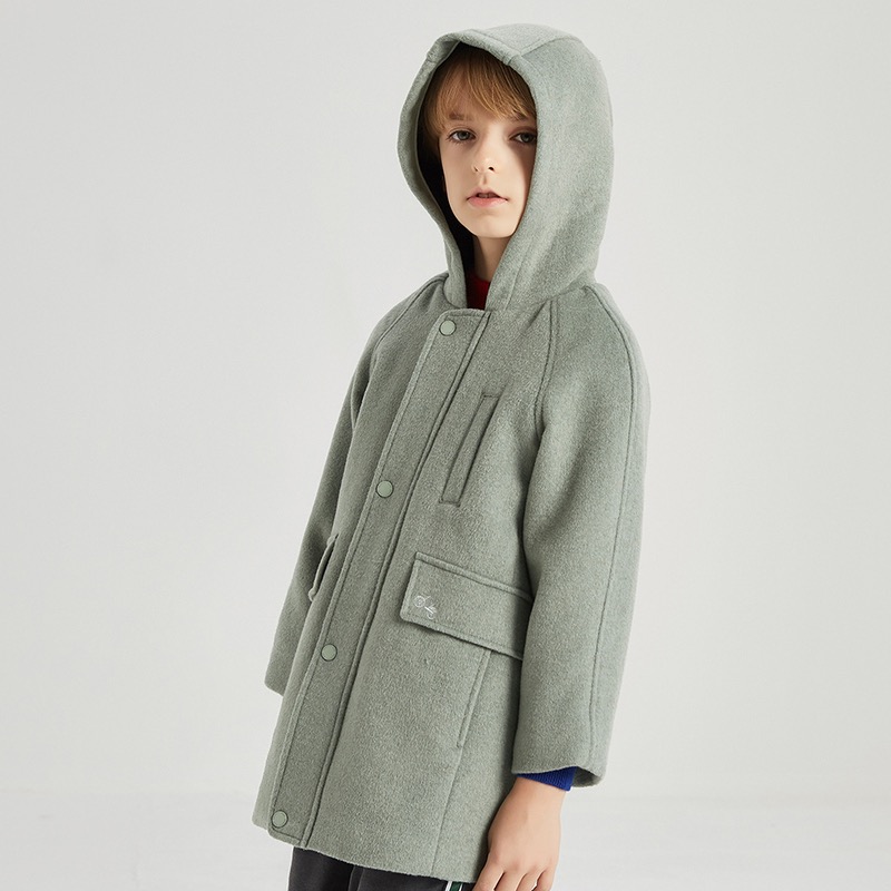 Boys woolen coat with hat