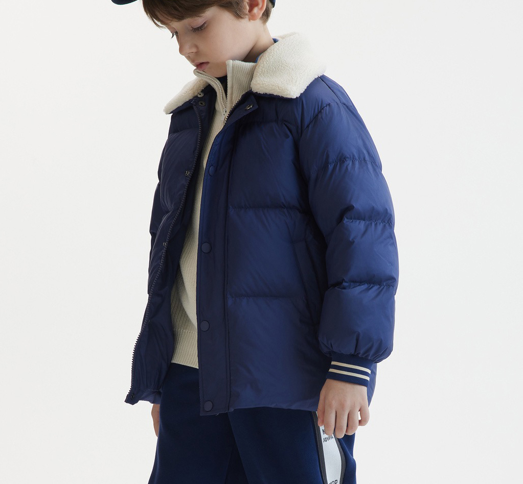 Boys fur collar down jacket